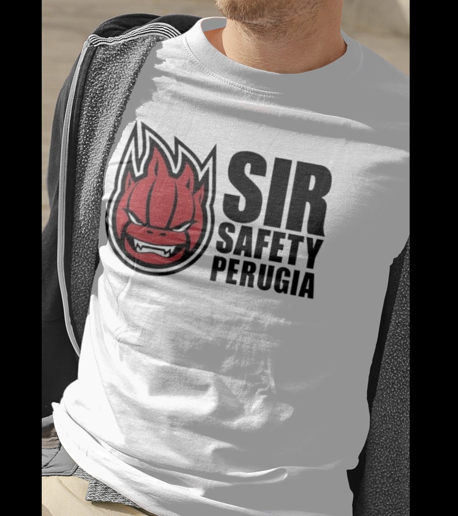 Sir Safety Perugia Volleyball Team Iconic Red Mascot T-Shirt