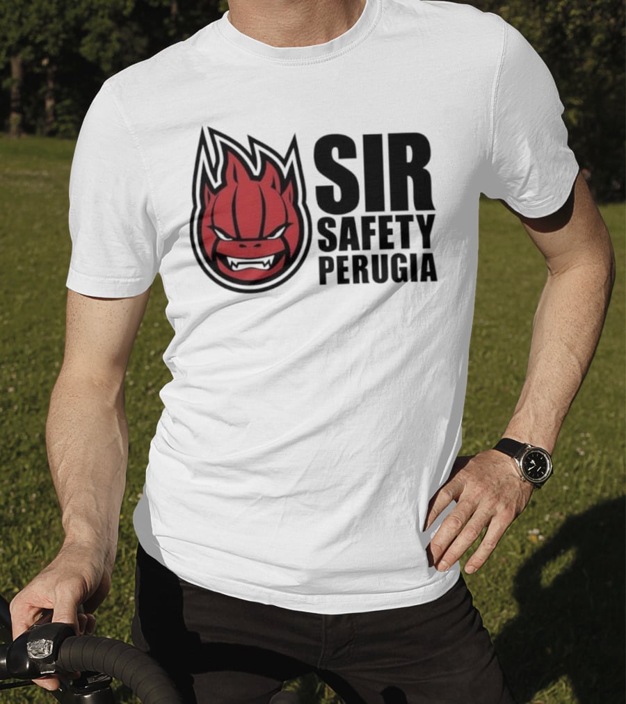Sir Safety Perugia Volleyball Team Iconic Red Mascot T-Shirt