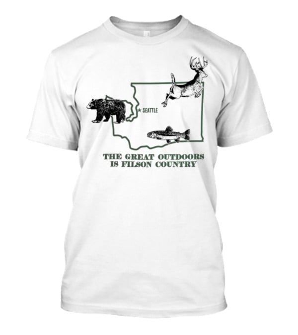 Explore Washington State Wildlife The Great Outdoors Is Filson Country T-Shirt