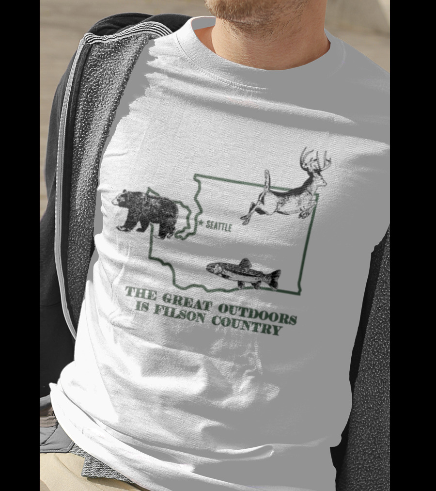 Explore Washington State Wildlife The Great Outdoors Is Filson Country T-Shirt