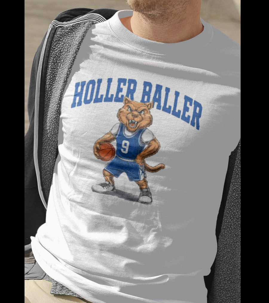 Holler Baller Basketball Wildcat Jersey 9 T-Shirt