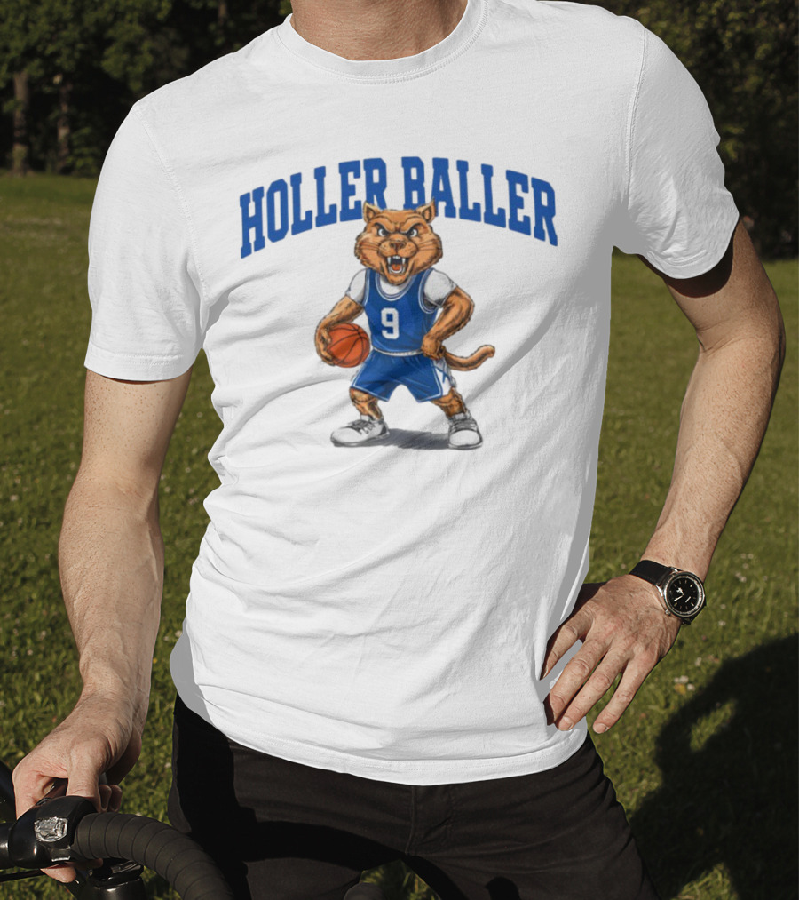 Holler Baller Basketball Wildcat Jersey 9 T-Shirt