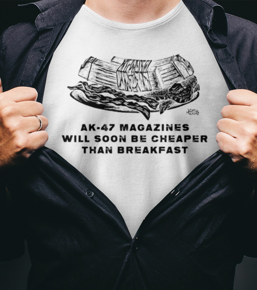 AK-47 Magazines Cheaper Than Breakfast Retro Style Statement T-Shirt