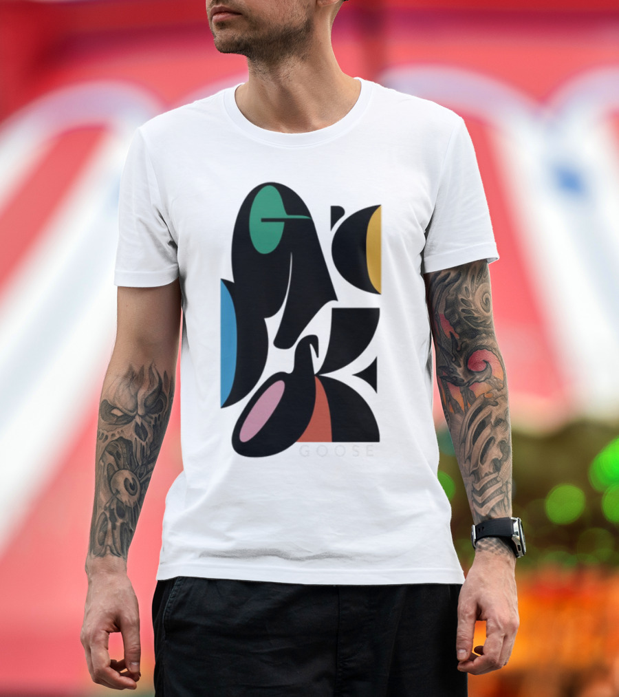 Warp Spheres Goose The Band Colorful Abstract Shapes T-Shirt