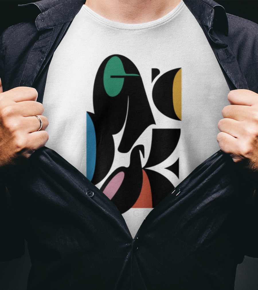 Warp Spheres Goose The Band Colorful Abstract Shapes T-Shirt