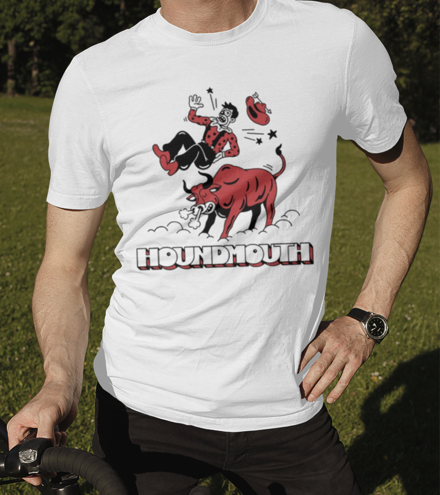 Houndmouth Rodeo Clown Bull Riding Scene T-Shirt