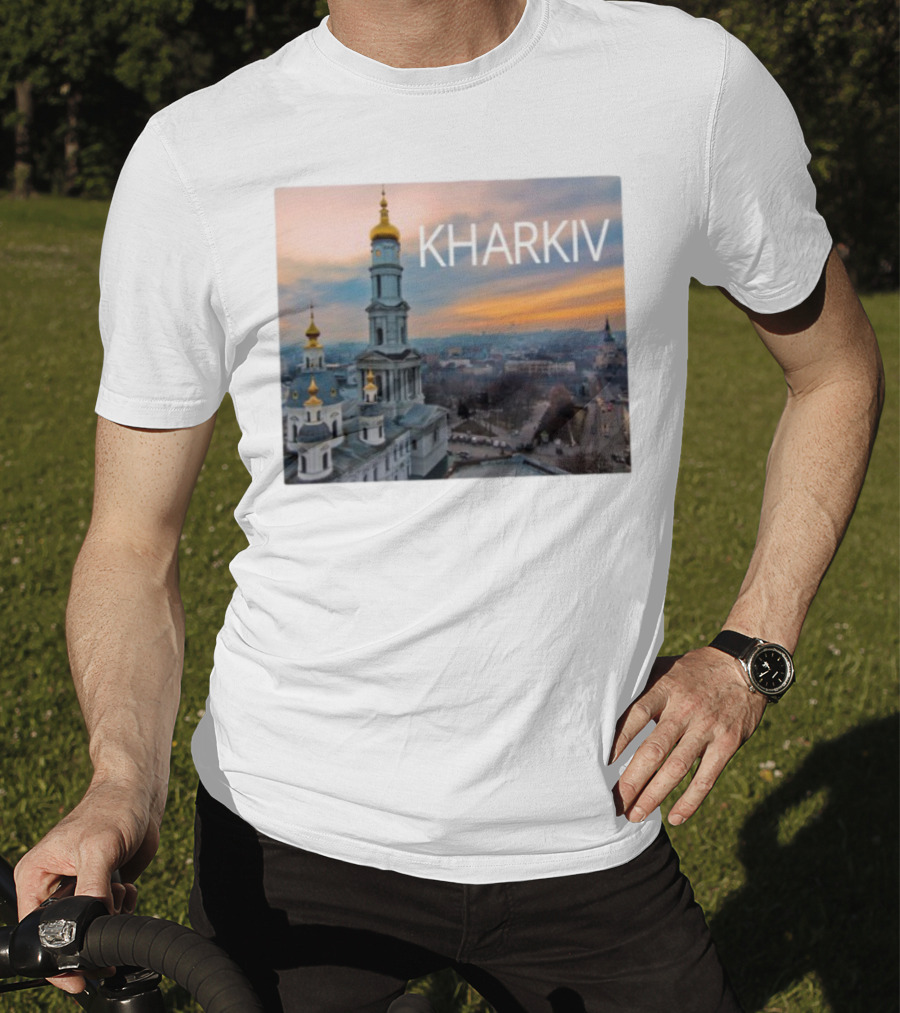 Kharkiv Cityscape With Iconic Golden Domes T-Shirt