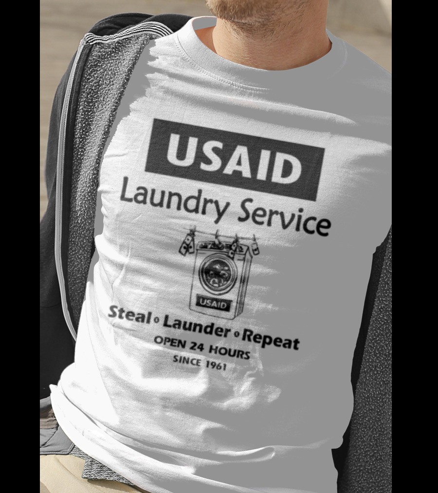 Usaid Laundry Service Steal Launder Repeat Since 1492 T-Shirt