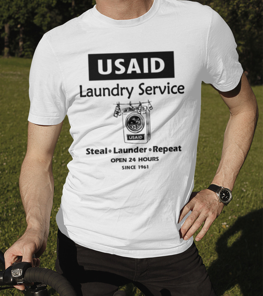 Usaid Laundry Service Steal Launder Repeat Since 1492 T-Shirt