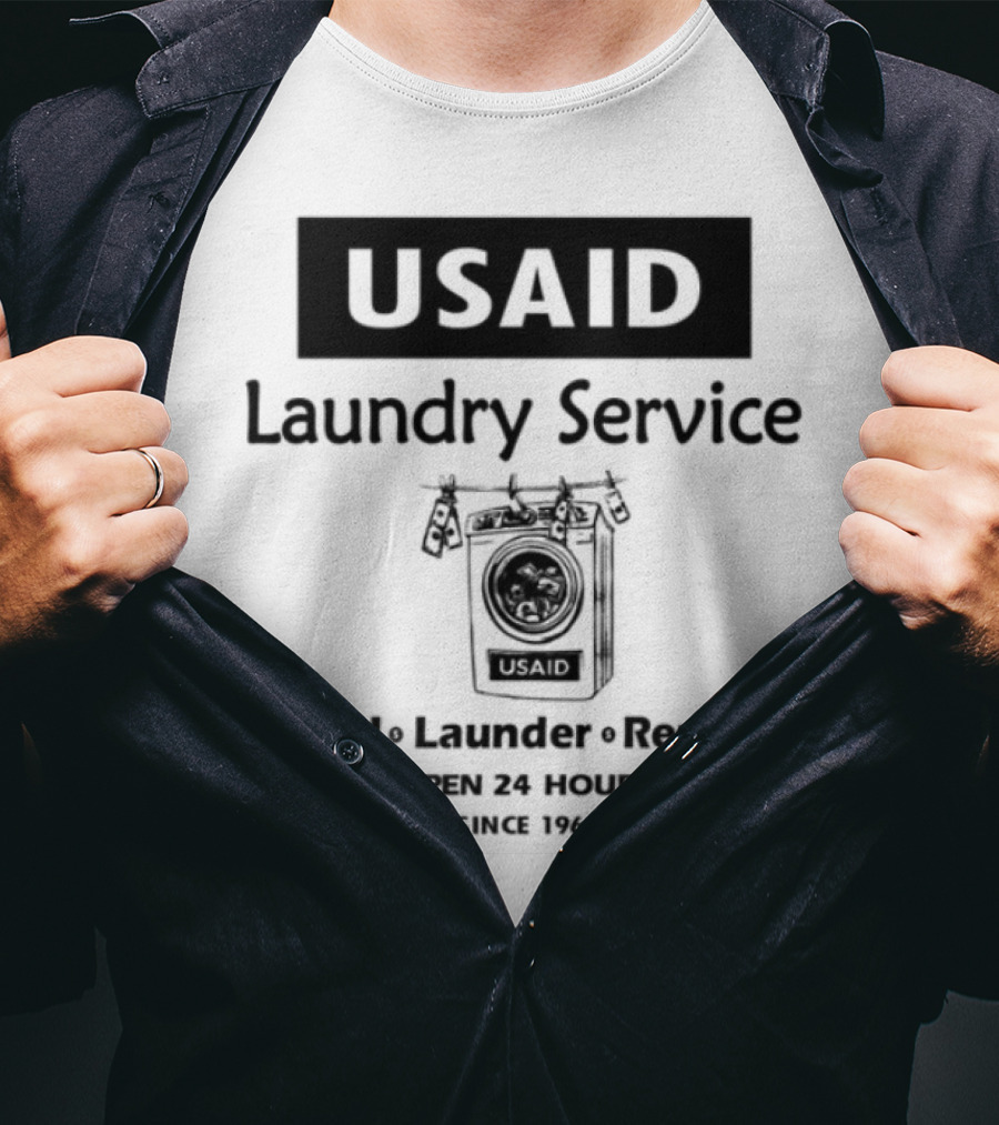 Usaid Laundry Service Steal Launder Repeat Since 1492 T-Shirt