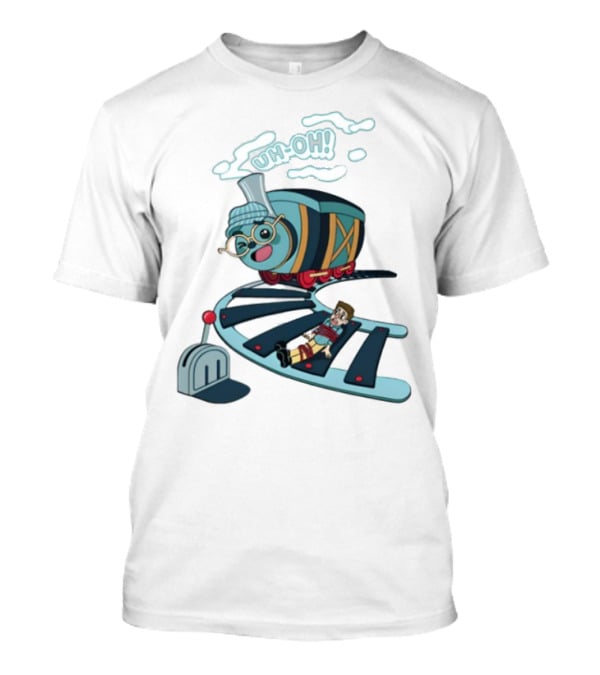 Tryguys Limited Edition Uh-Oh Trolley Problems T-Shirt