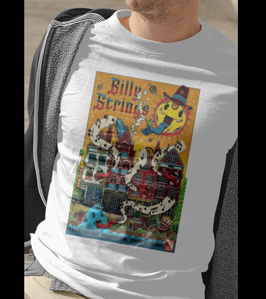 Billy Strings TivoliVredenburg Utrecht Netherlands October 7-8 2025 Music Festival Psychedelic Cityscape Design T-Shirt