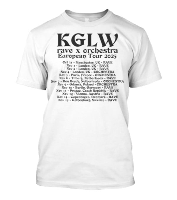 KGLW Rave X Orchestra European Tour 2025 Skeleton T-Shirt