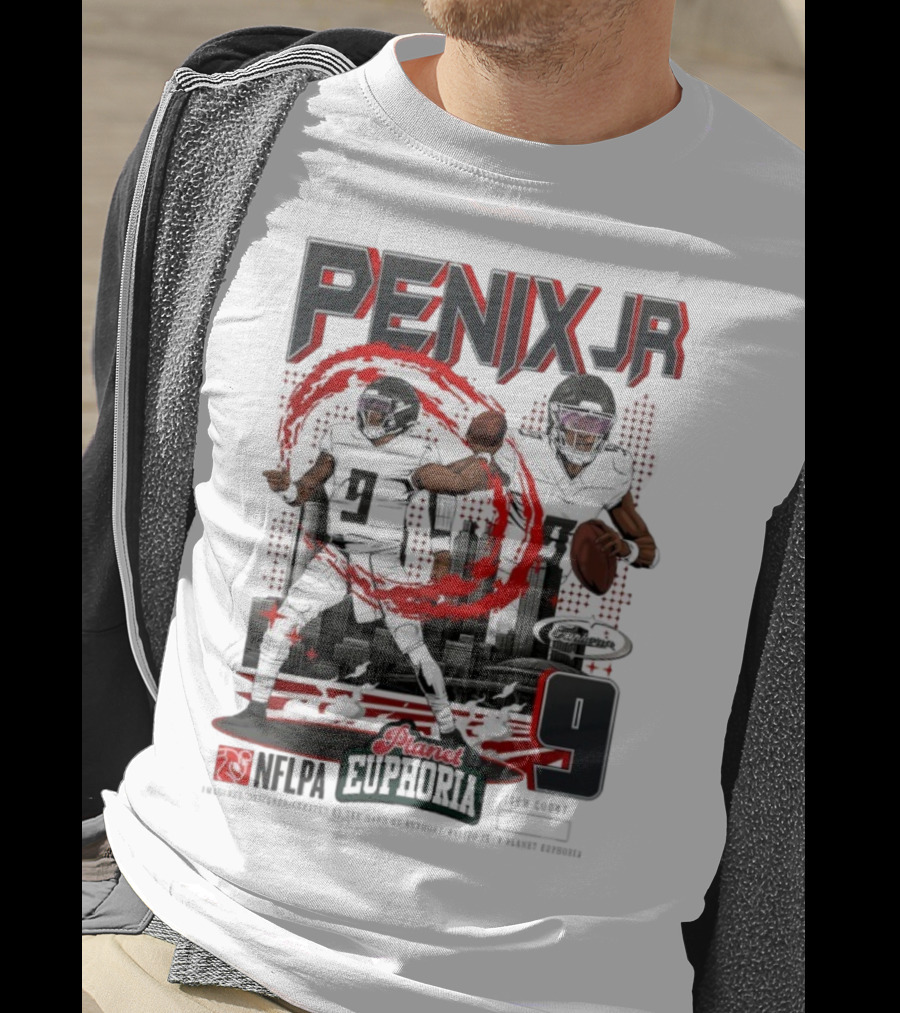 Penix Jr. NFLPA Planet Euphoria Number 9 Football Theme T-Shirt