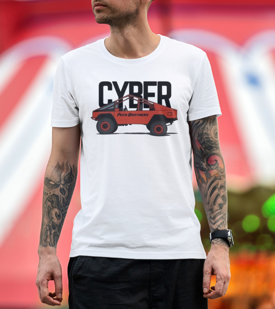 Peck Brothers Cyber Truck Retro Off-Road Adventure T-Shirt