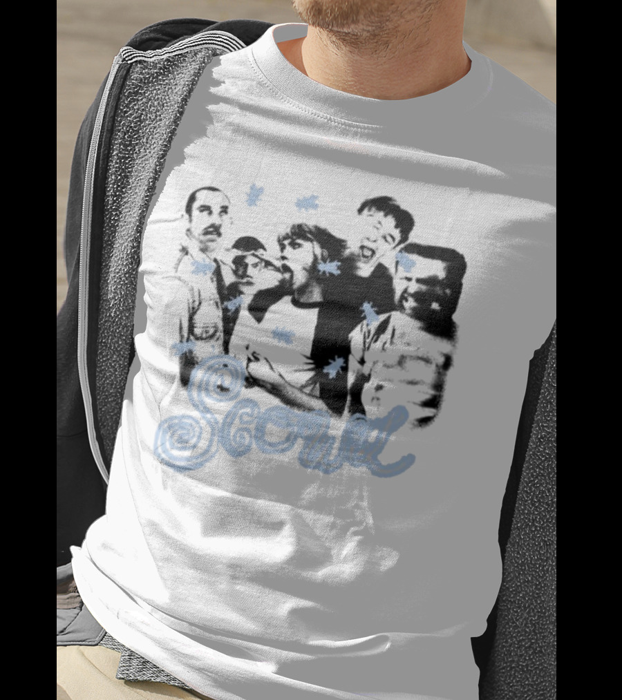 Scowl Punk Band Members Silhouettes With Stars T-Shirt