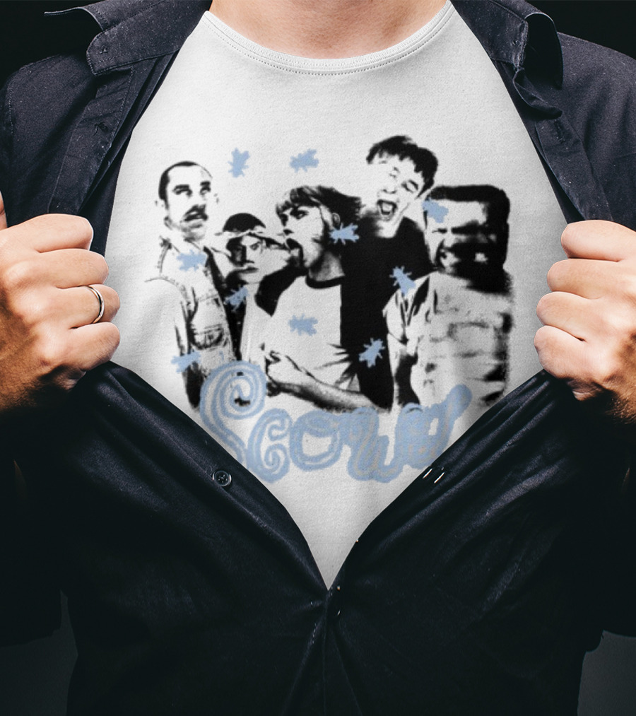 Scowl Punk Band Members Silhouettes With Stars T-Shirt