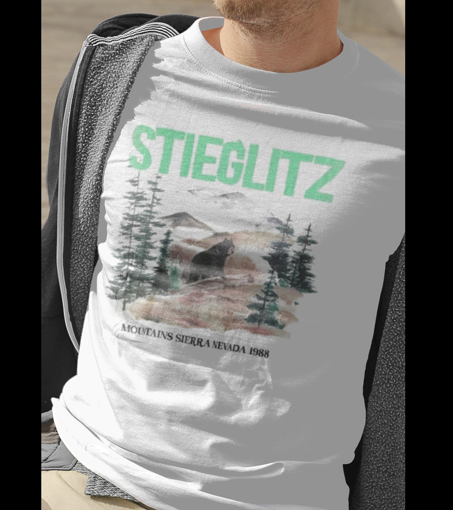 Stieglitz Mountains Sierra Nevada 1988 Pico Wide Skate Forest Scene T-Shirt