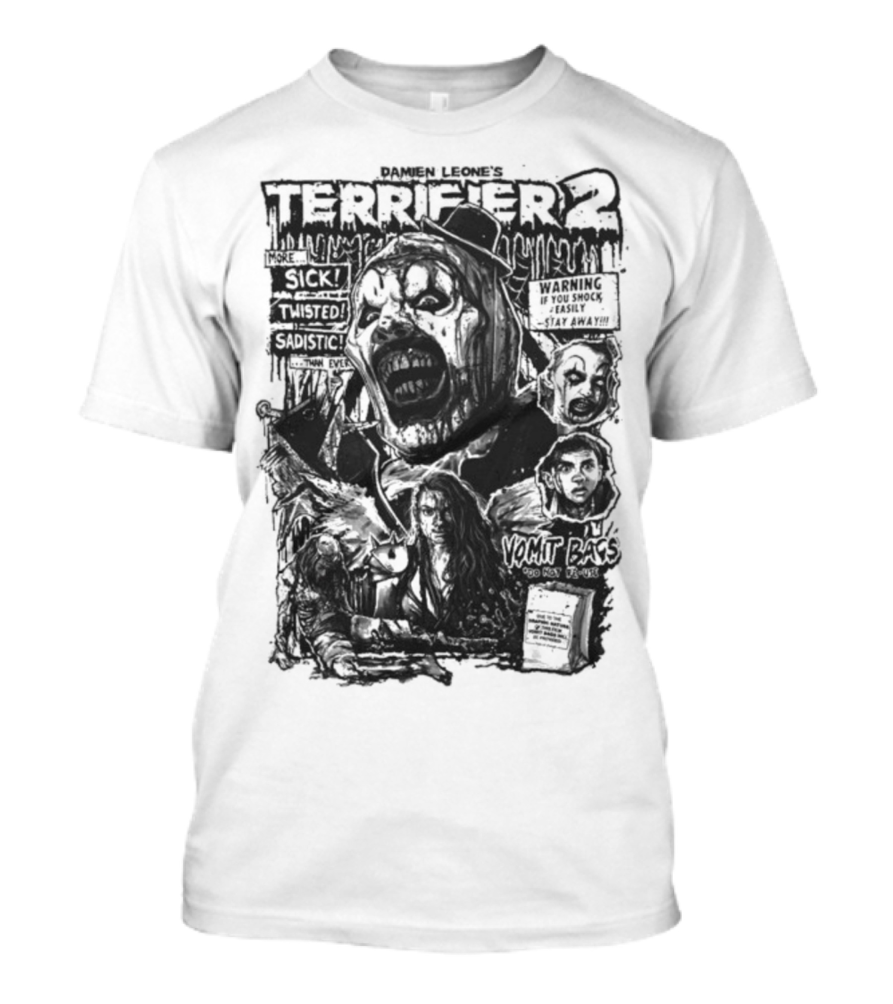 Terrifier 2 More Than Ever Art The Clown Horror Movie Graphic T-Shirt