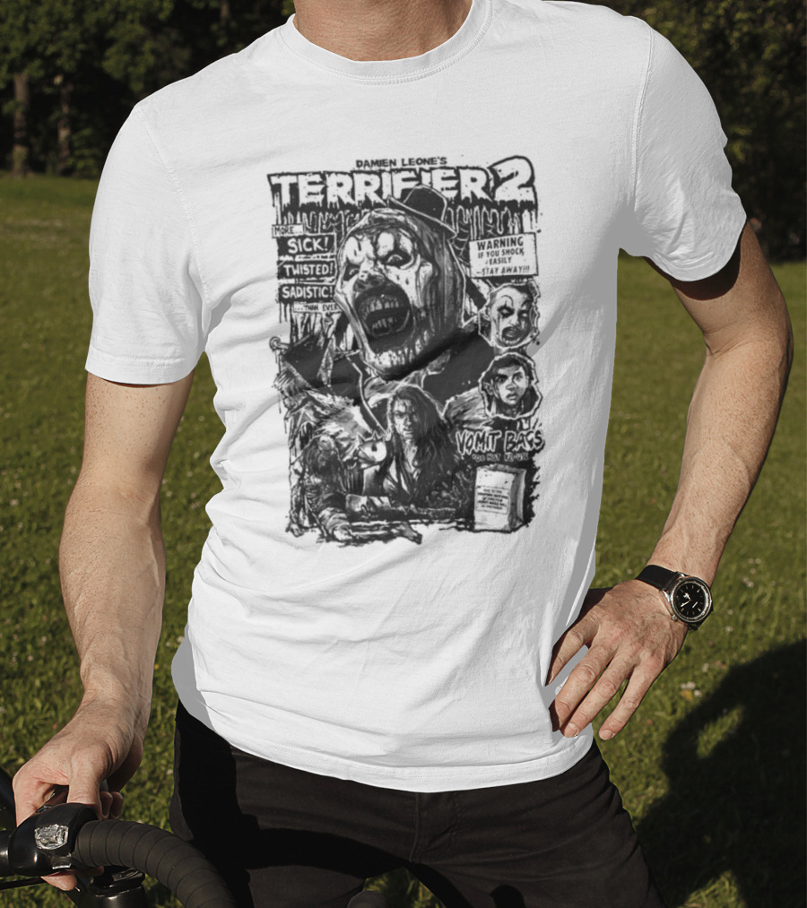 Terrifier 2 More Than Ever Art The Clown Horror Movie Graphic T-Shirt