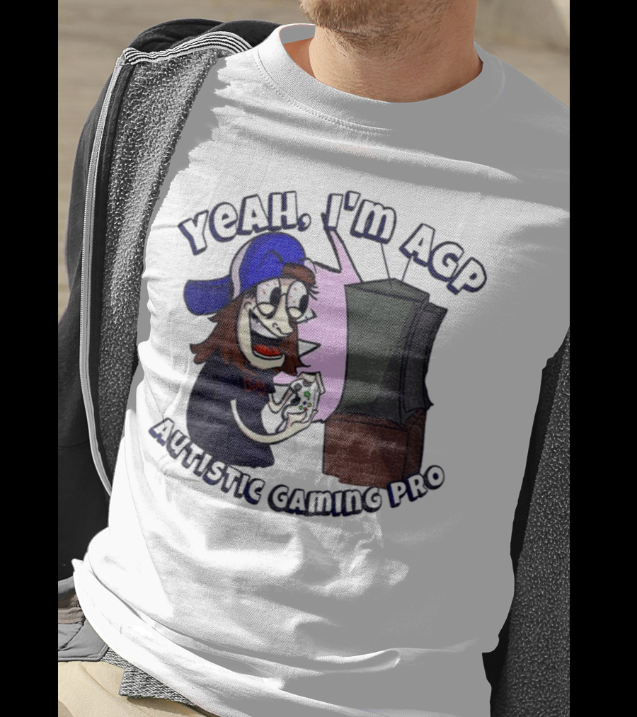 Yeah I’m AGP Autistic Gaming Pro Controller Cartoon T-Shirt