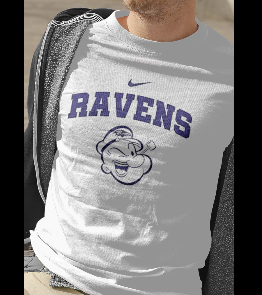 Baltimore Ravens X Popeye I Yam What I Yam Nike Collaboration T-Shirt