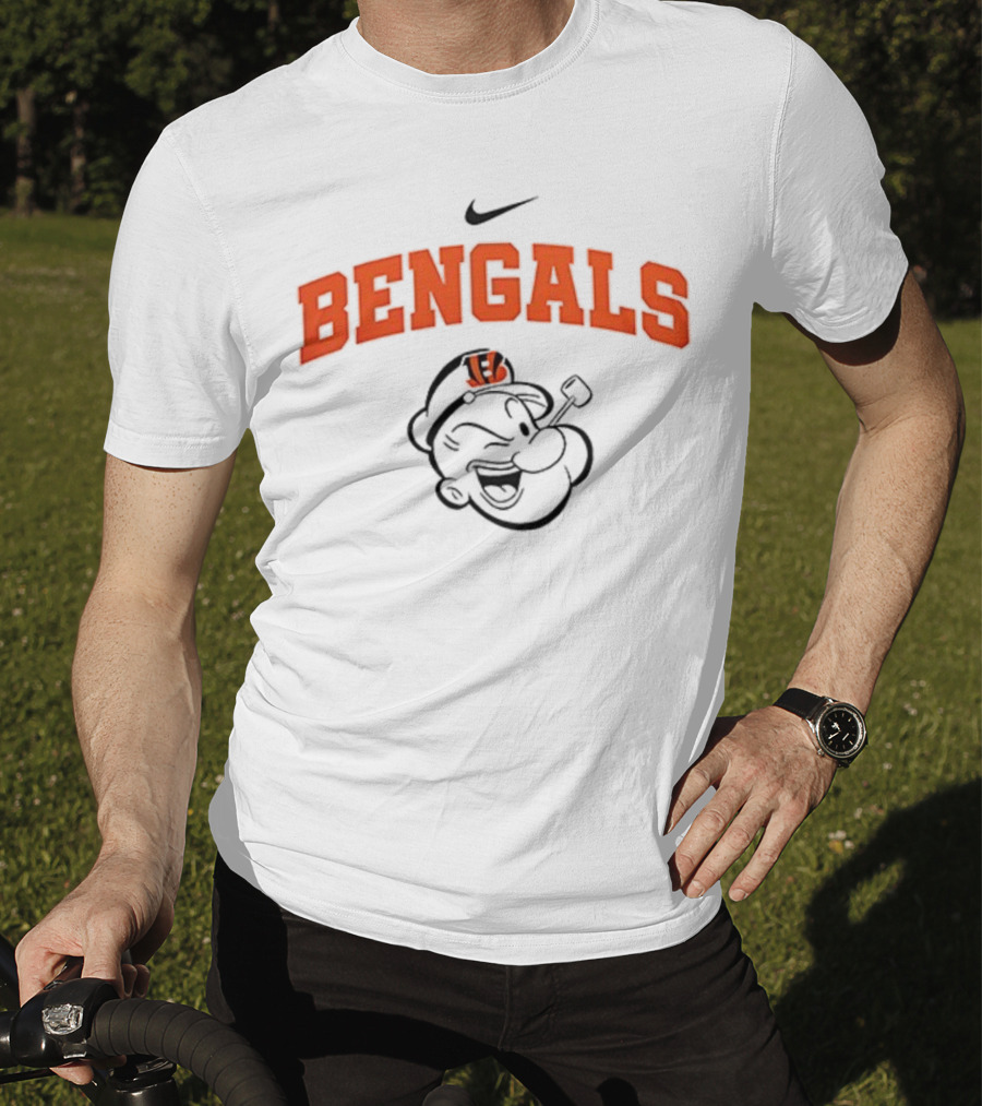 Cincinnati Bengals Popeye Collaboration I Yam What I Yam Football Fan Apparel T-Shirt