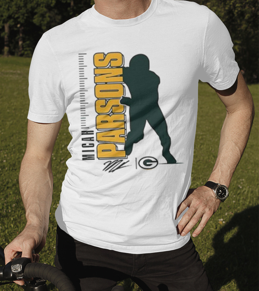 Green Bay Packers Micah Parsons Signature Silhouette T-Shirt