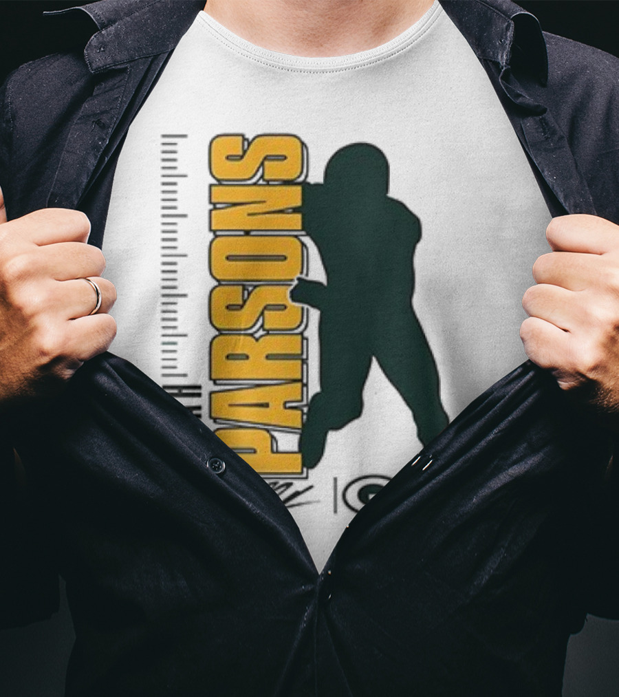 Green Bay Packers Micah Parsons Signature Silhouette T-Shirt
