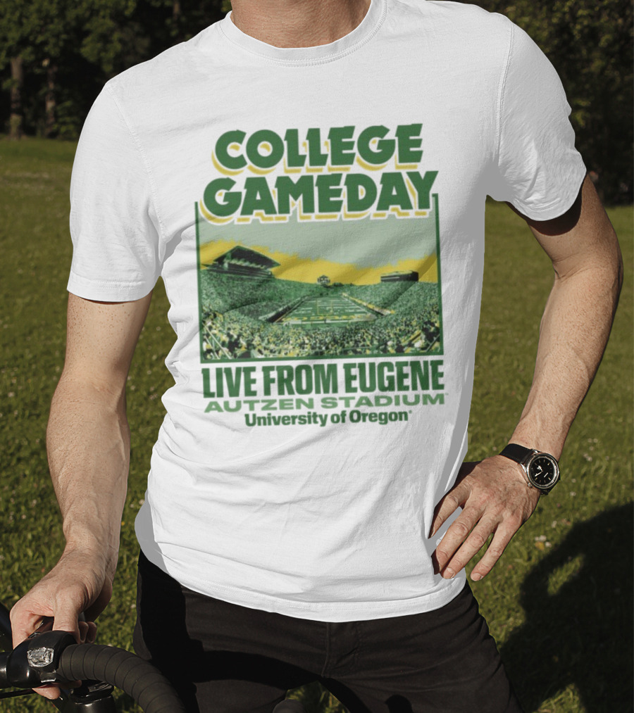 College GameDay Live From Eugene Autzen Stadium University Of Oregon T-Shirt
