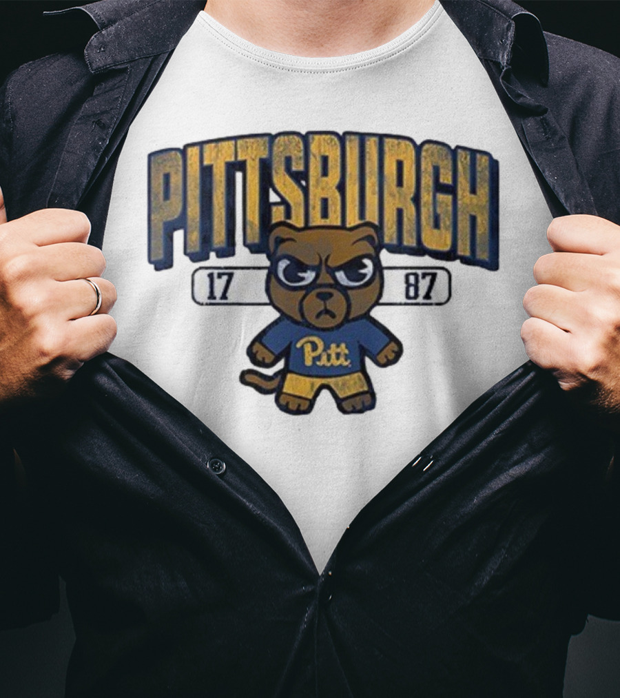 Pittsburgh Panthers 1787 Pitt Tokyodaichi Collaboration Bear T-Shirt