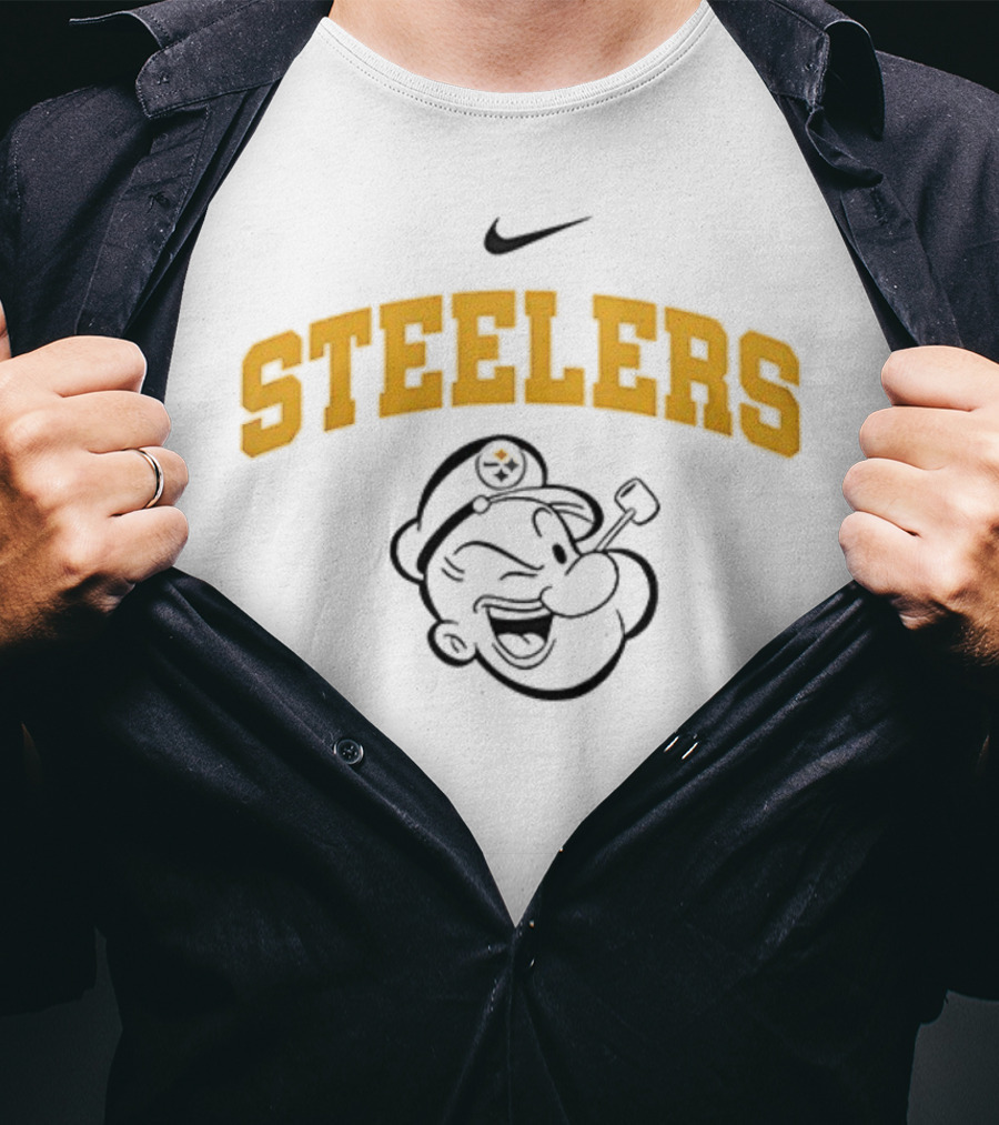 Pittsburgh Steelers Nike Popeye I Yam What I Yam Collaboration T-Shirt