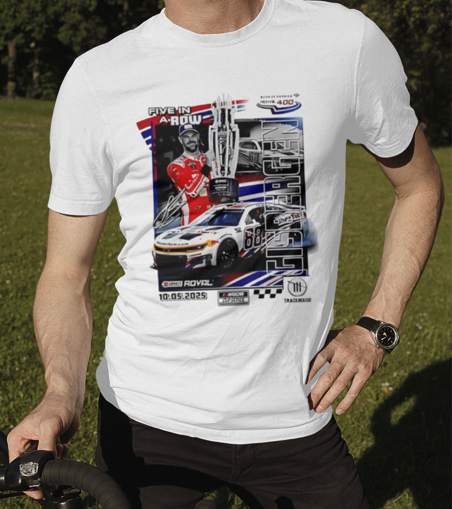 Shane Van Gisbergen NASCAR Cup Series Win Five In A Row 2025 Bank Of America ROVAL 400 T-Shirt