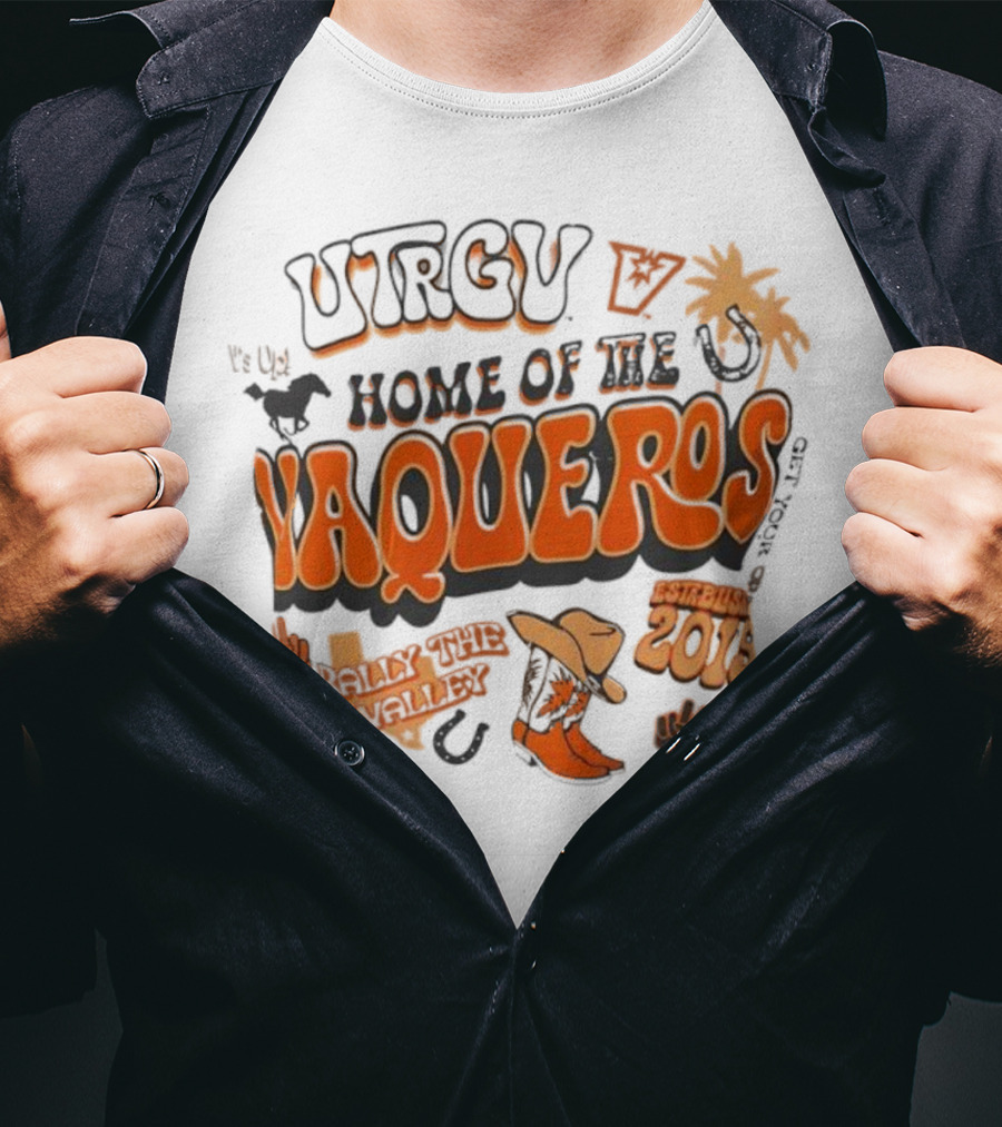 UTRGV Vaqueros V’s Up Home Of The Vaqueros Established 2015 T-Shirt