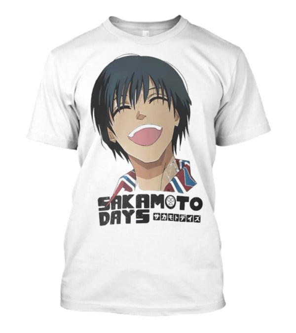 Sakamoto Days Yoichi Nagumo Anime Series Character Laughing Expression T-Shirt