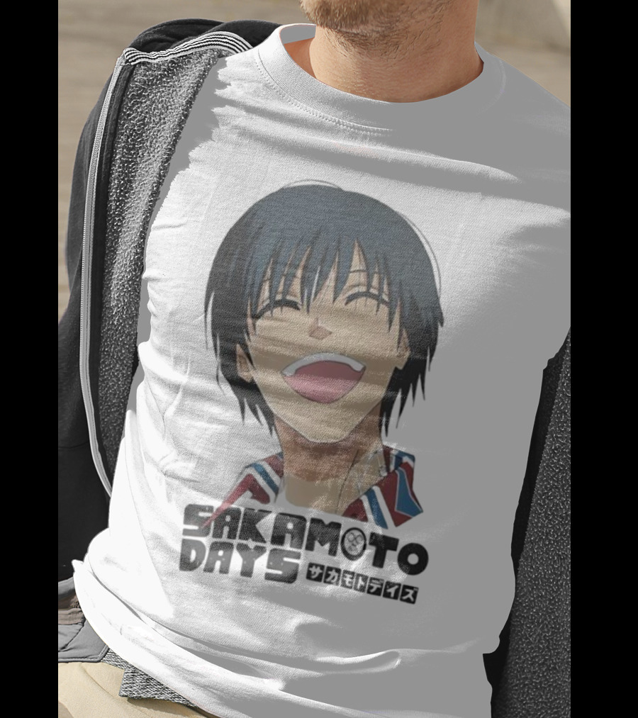 Sakamoto Days Yoichi Nagumo Anime Series Character Laughing Expression T-Shirt