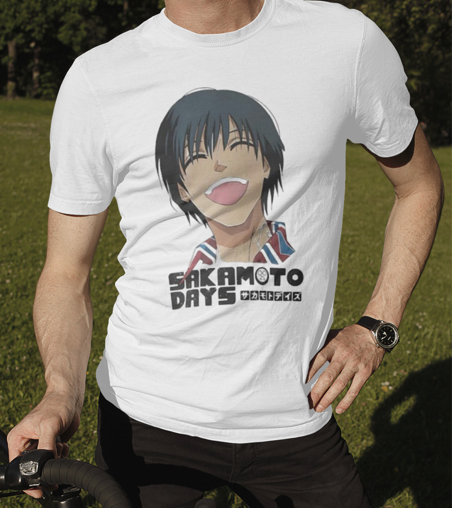 Sakamoto Days Yoichi Nagumo Anime Series Character Laughing Expression T-Shirt
