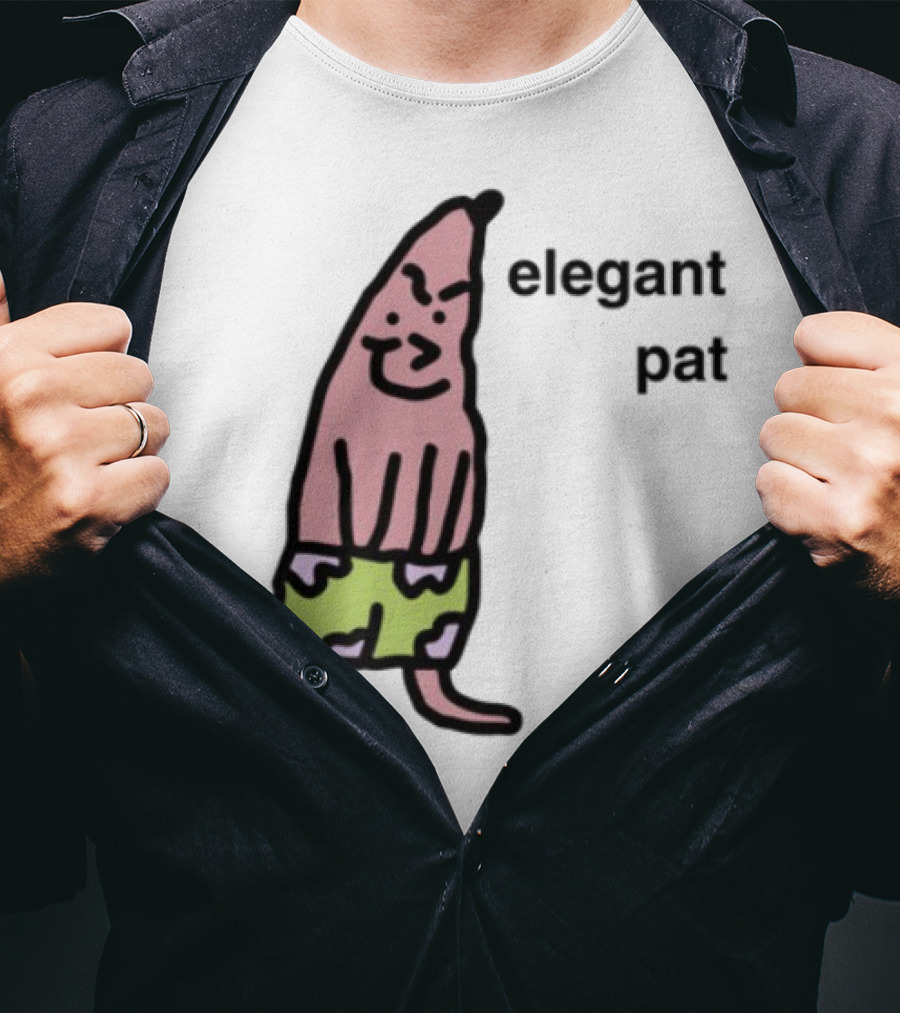 Elegant Pat Character Green Shorts Pose T-Shirt