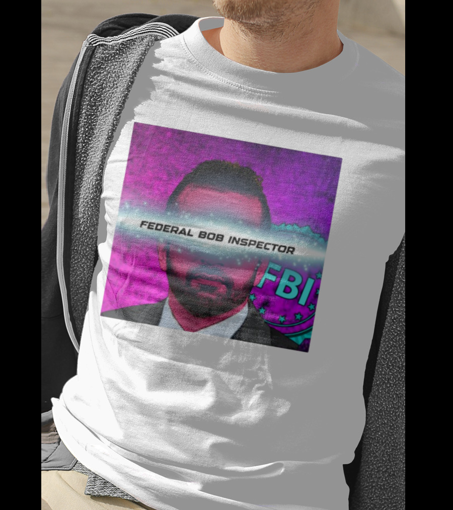 Federal Bob Inspector FBI Parody Pink Background T-Shirt