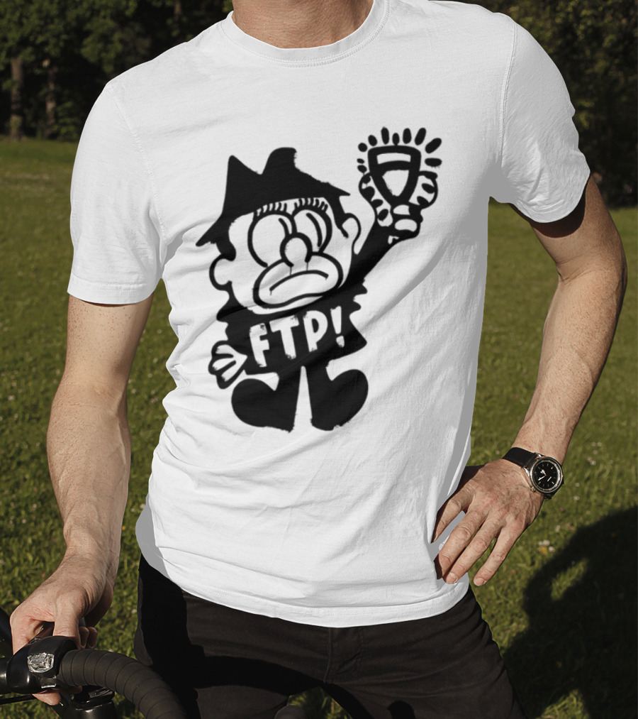 Ftp Slawn Character Holding Light Bulb T-Shirt