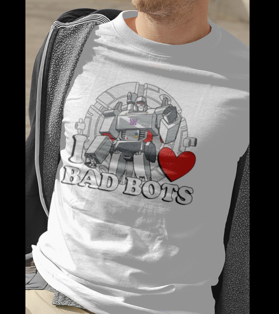 I Love Bad Bots Megatron Fan Favorite Retro 80s Style T-Shirt