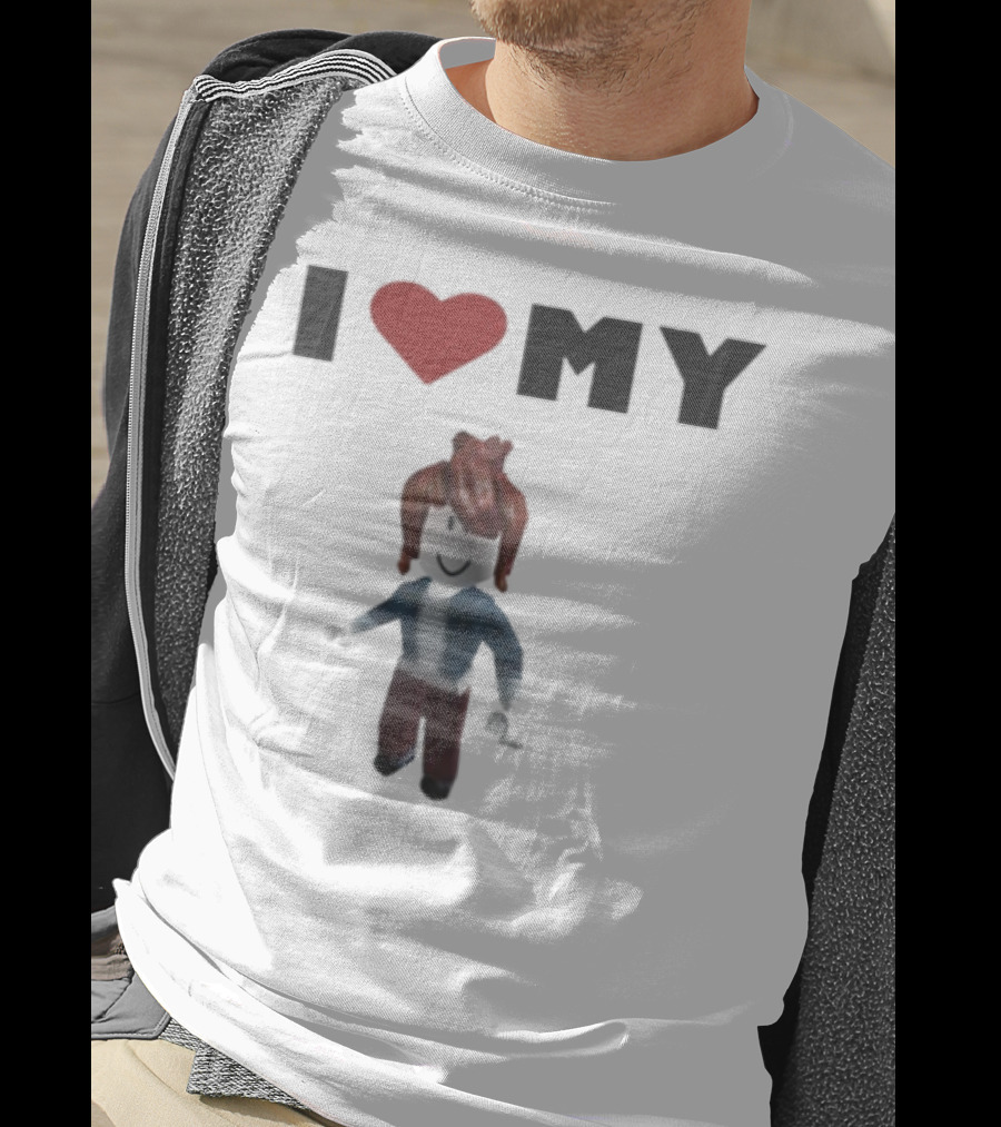 I Love My Rblx Gf Avatar Red Heart T-Shirt