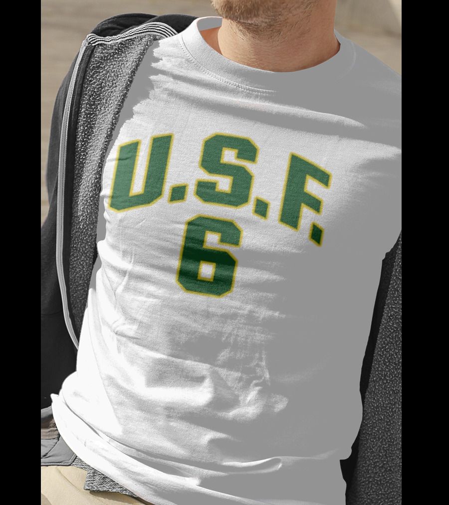 Kevin Garnett U.S.F 6 Basketball Number Retro Style T-Shirt