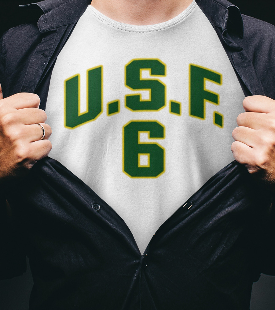 Kevin Garnett U.S.F 6 Basketball Number Retro Style T-Shirt