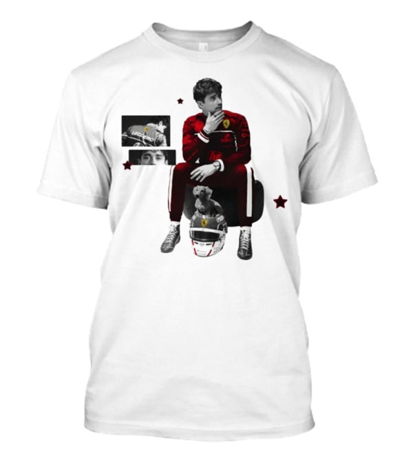 Lilisdsigns Charles Leclerc Ferrari Racing Red Outfit 16 Fan Memorabilia T-Shirt