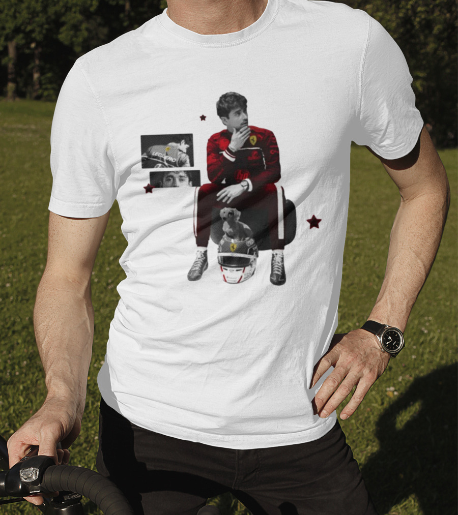 Lilisdsigns Charles Leclerc Ferrari Racing Red Outfit 16 Fan Memorabilia T-Shirt