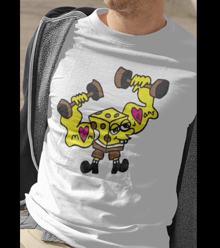 Musclebob Lovepants Mom Jeans Spongebob Dumbells T-Shirt