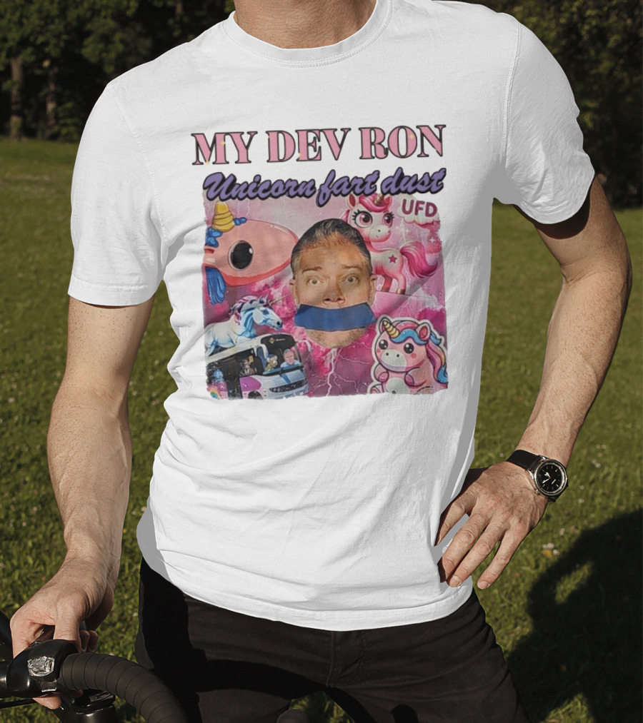 My Dev Ron Unicorn Fart Dust UFD Magical Rainbow Adventure T-Shirt