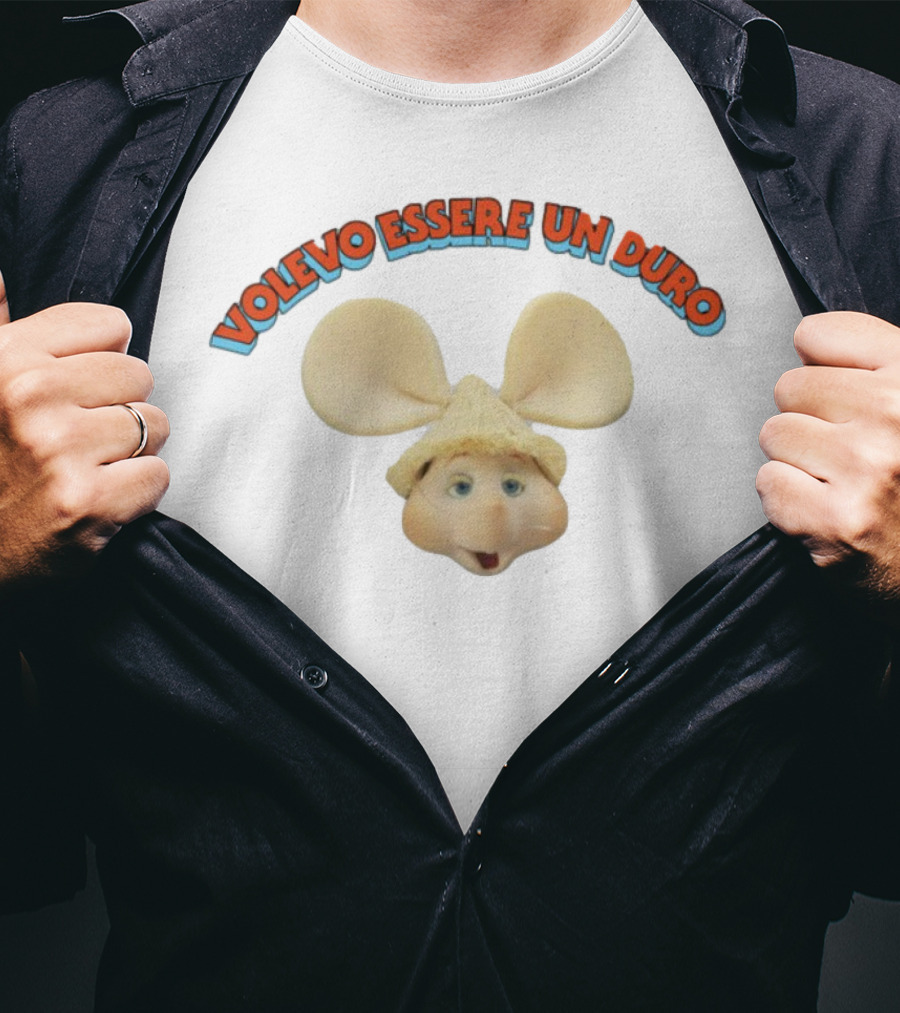 Volevo Essere Un Duro Topo Gigio Character Ears Hat T-Shirt