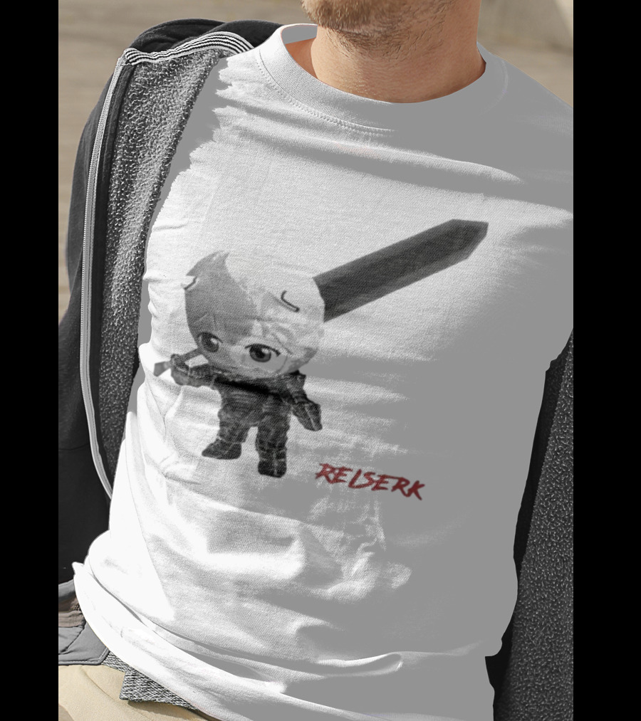 Ayanami Rei X Berserk Rei-Serk Crossover Character With Sword T-Shirt